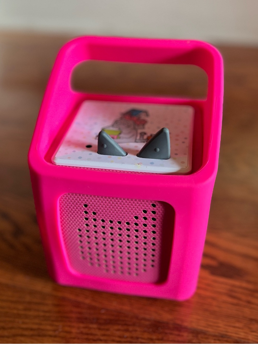 Bright Pink Silicone Toniebox 1 Carrying Case with Handle